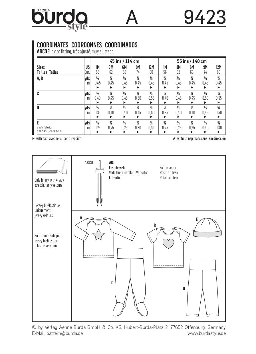 Burda Pattern 9423 (1M-12M)