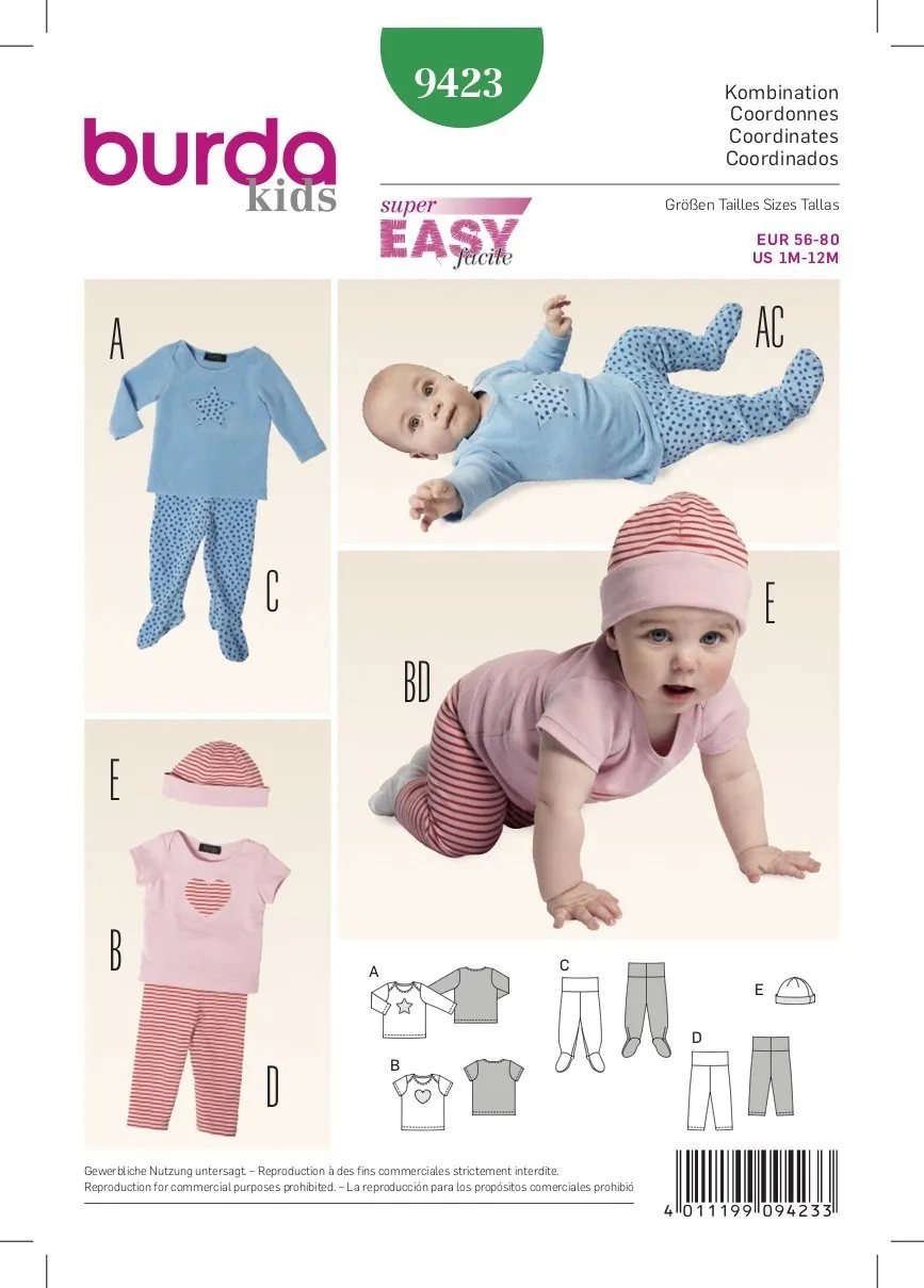 Burda Pattern 9423 (1M-12M)