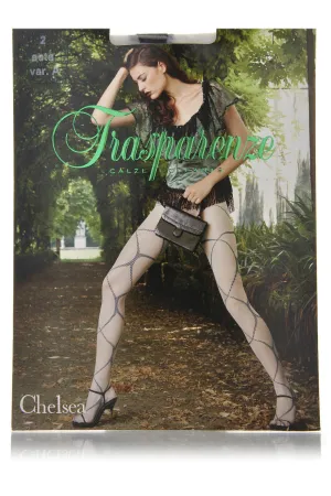 CHELSEA Ribbon Tights Black