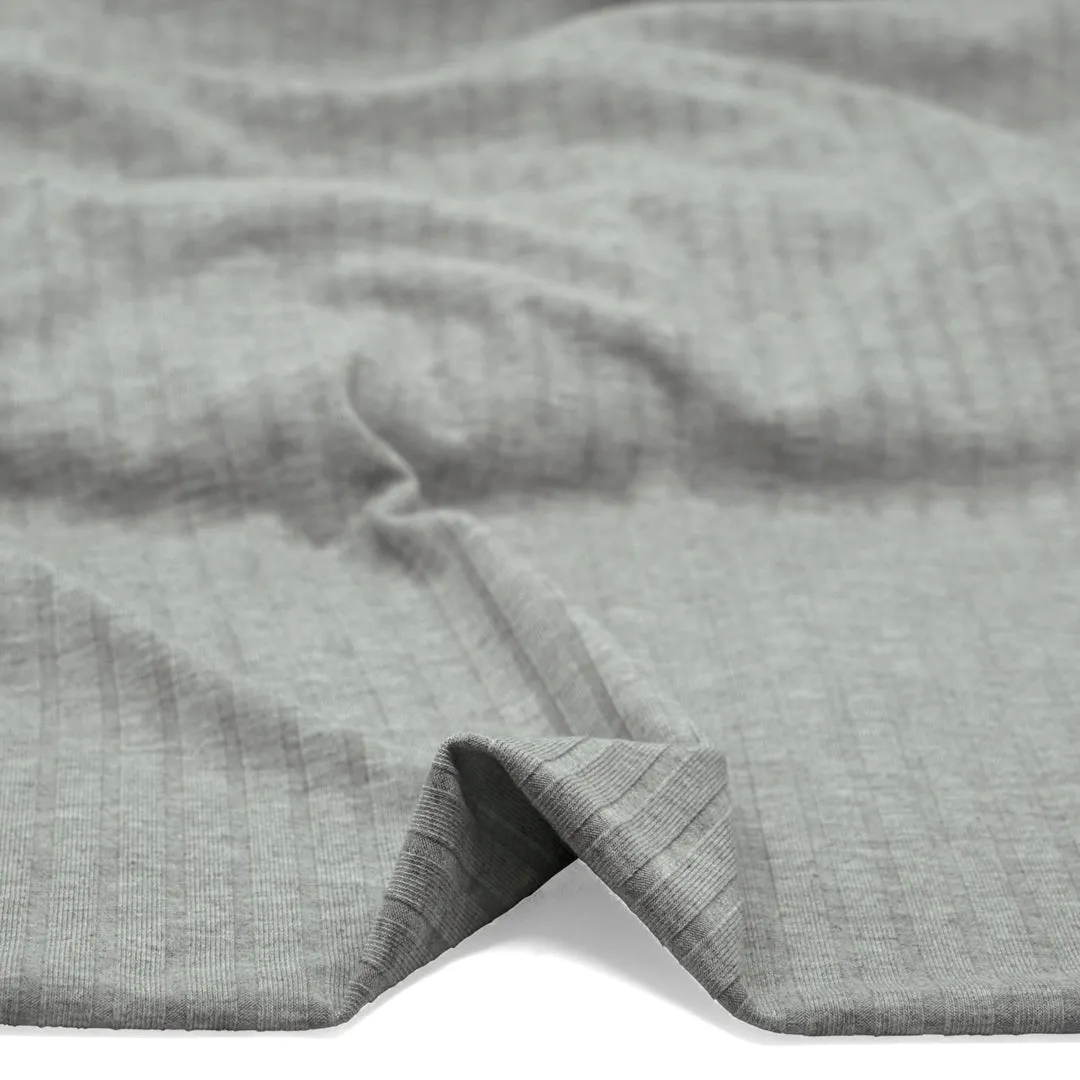 Chunky Rib Knit - Light Heather Grey