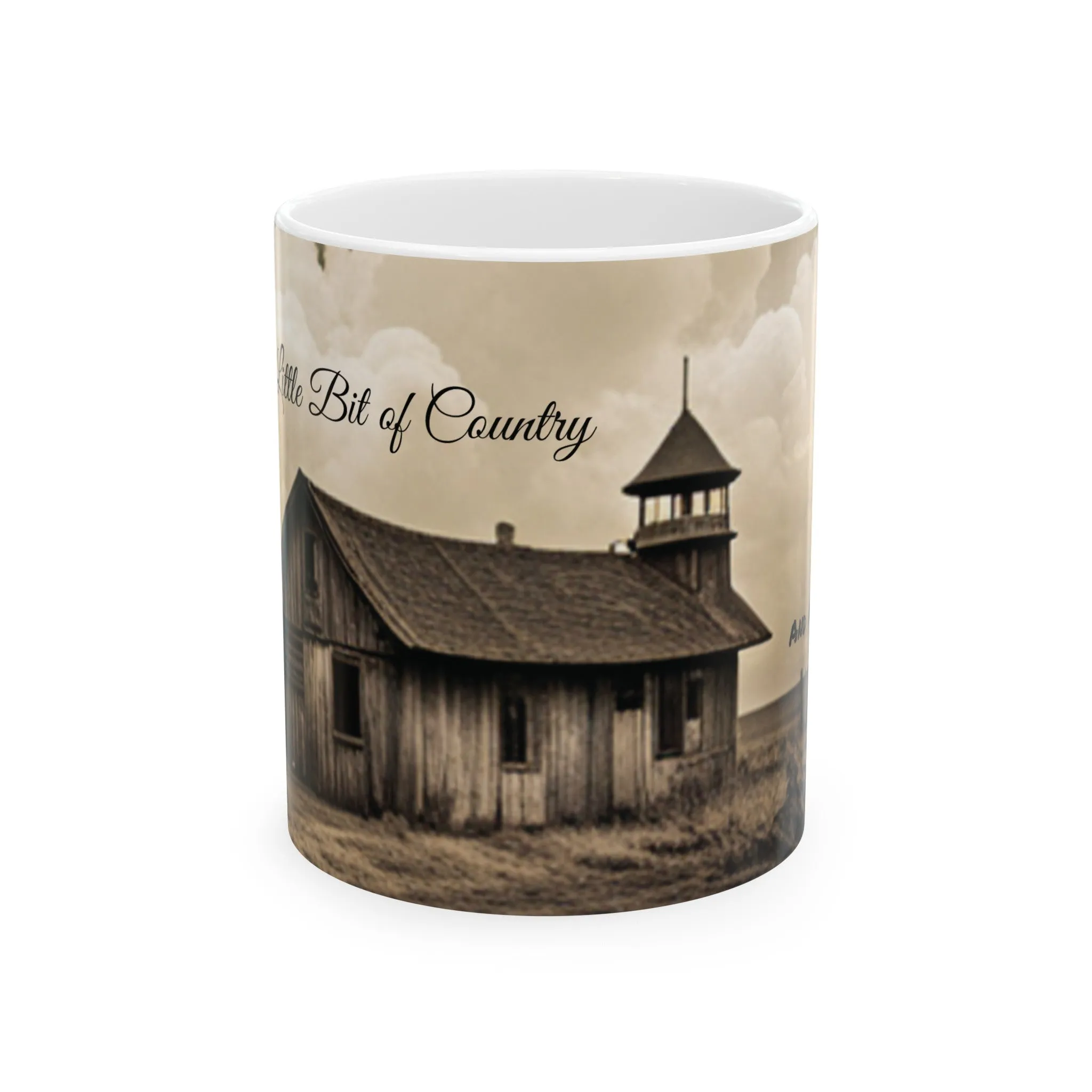 Country Living Coffee Ceramic Mug, (11oz, 15oz)