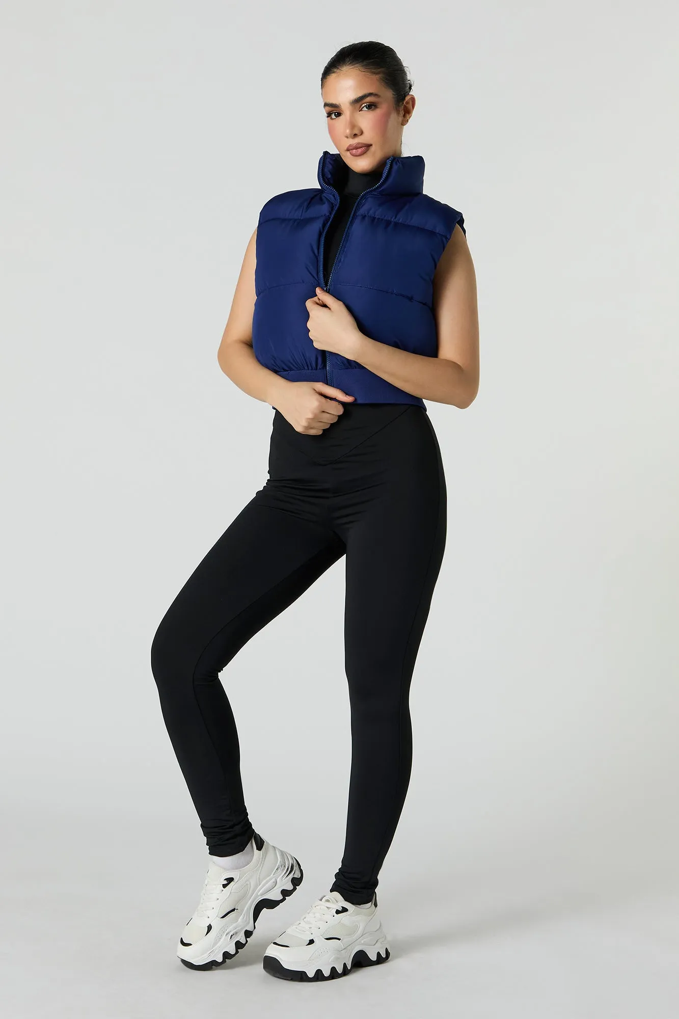 Cropped Puffer Vest