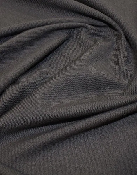 Dark Grey Organic Cotton Jersey Fabric