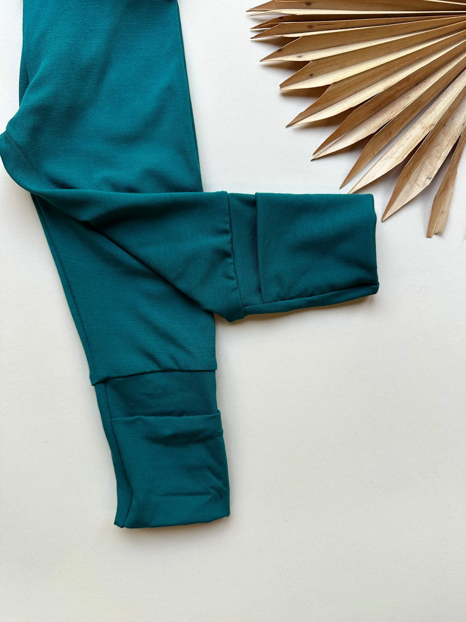 Fold-Over Footie Bamboo Leggings | Peacock