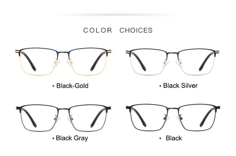 Hotony Unisex Full Rim Square Alloy Frame Eyeglasses 3007