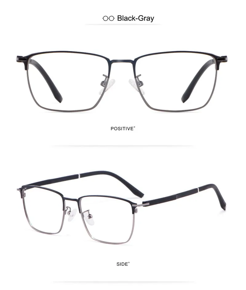 Hotony Unisex Full Rim Square Alloy Frame Eyeglasses 3007