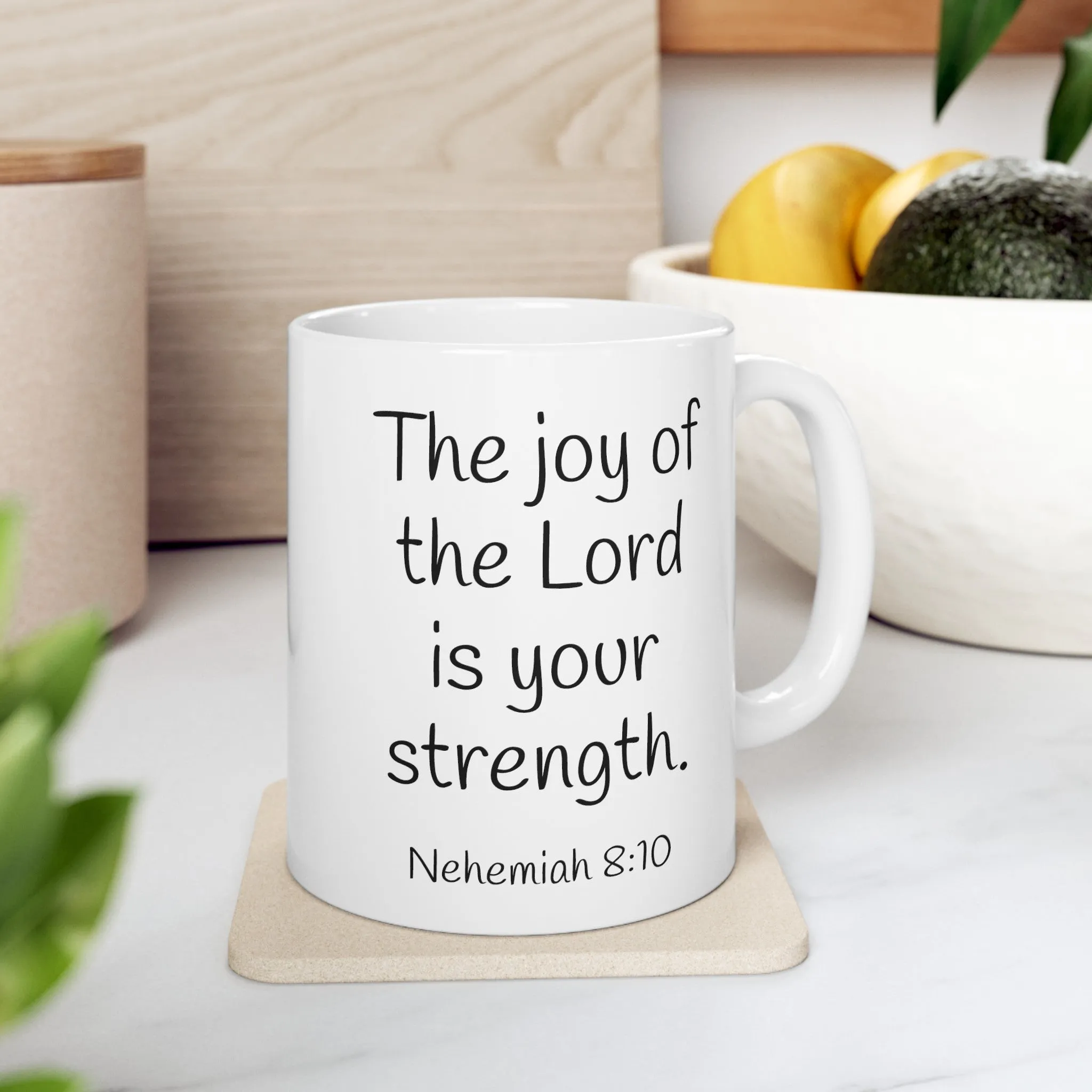 Nehemiah 8:10 Ceramic Mug, (11oz, 15oz)