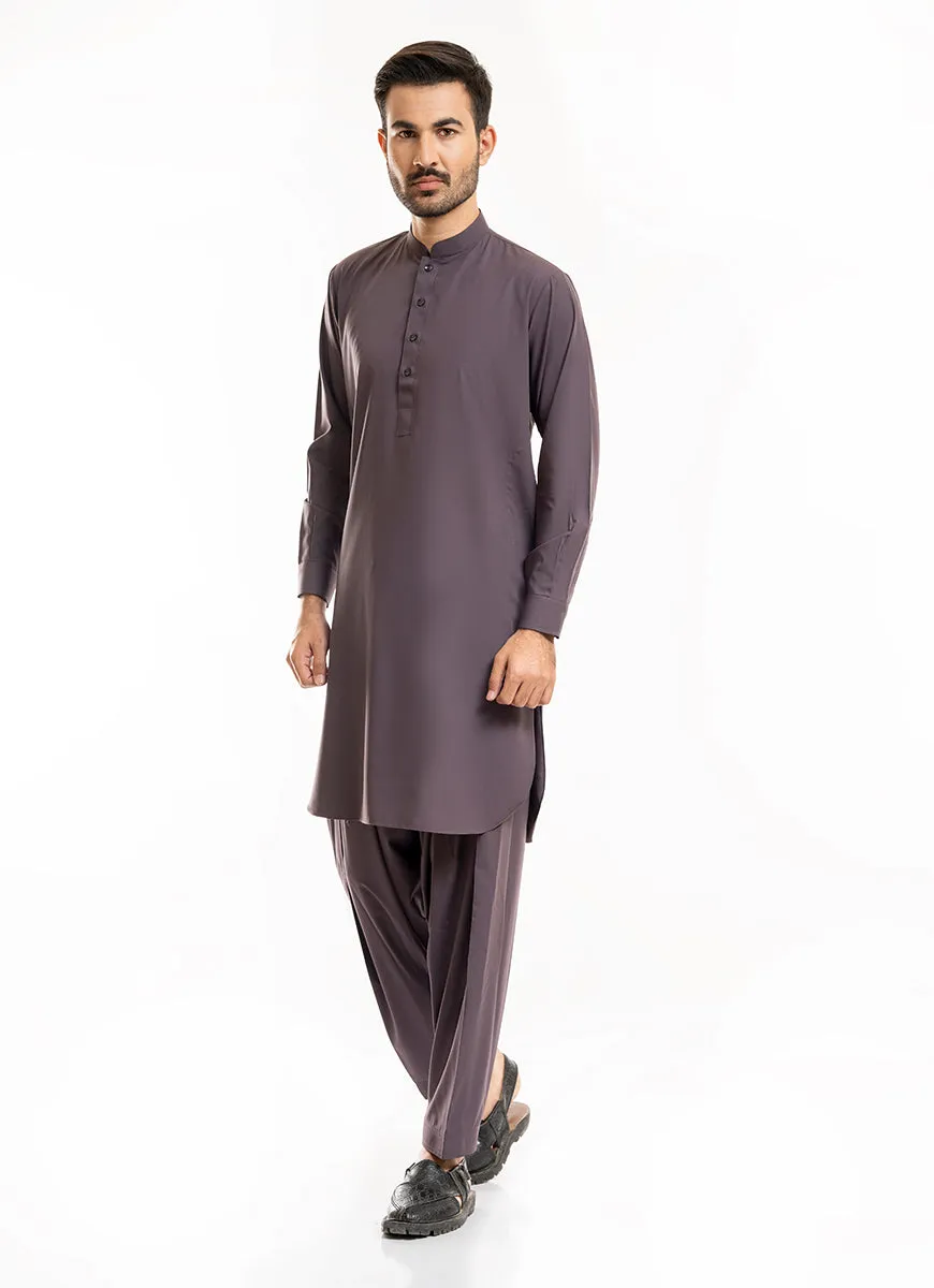 Purple Plain Delta Wash N Wear Shalwar Kameez Suit