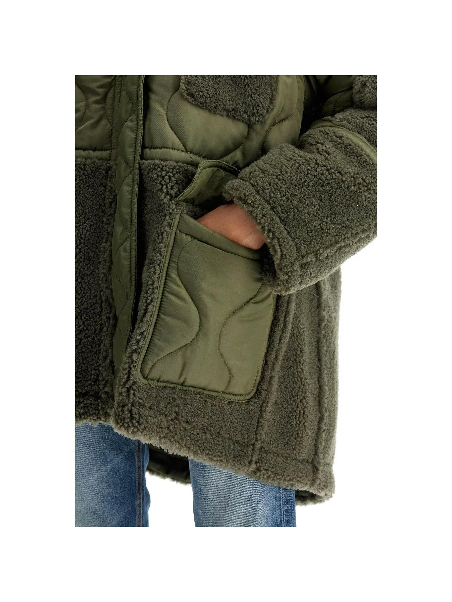 Quilted Shearling Parka