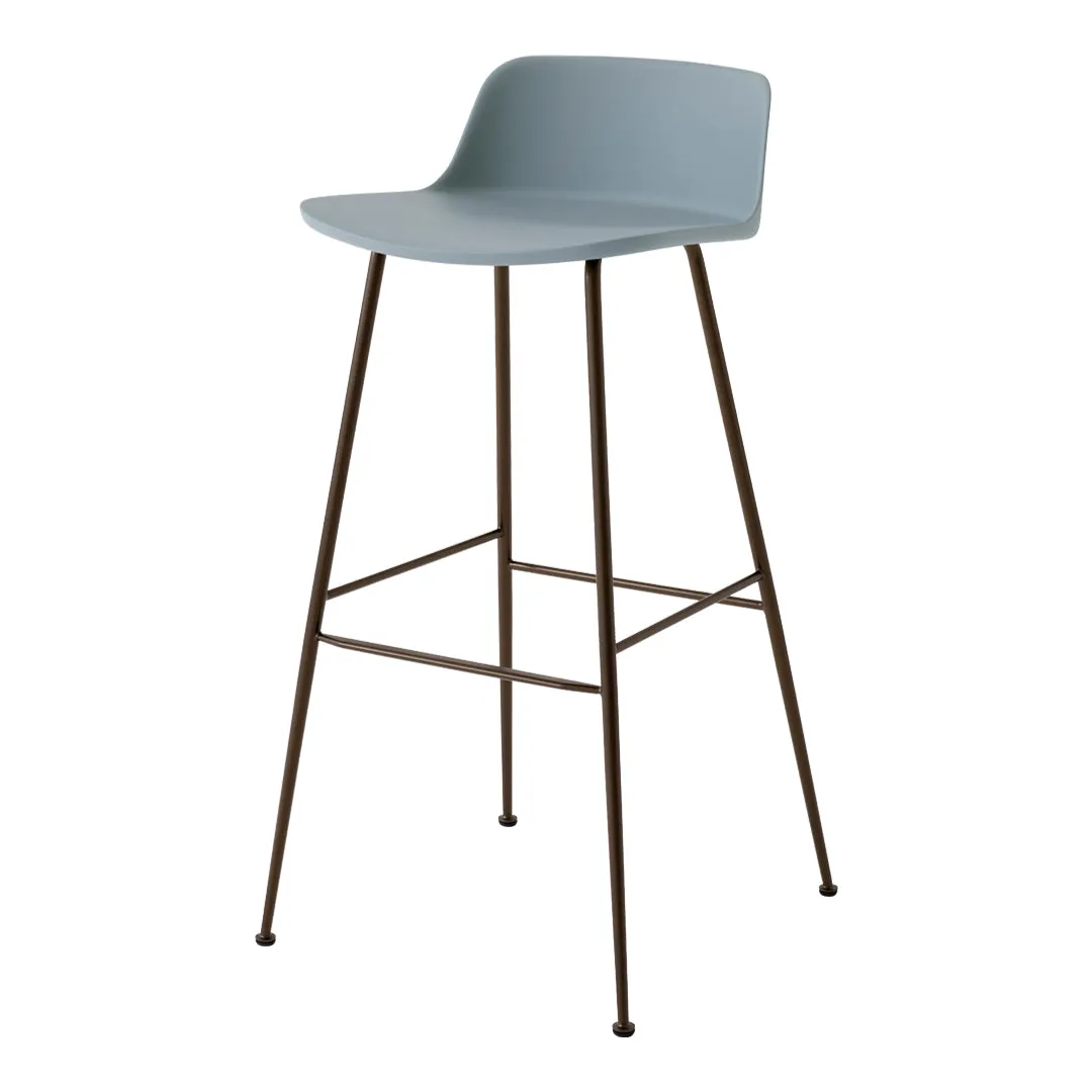 Rely HW86 Low Back Bar Stool - Tube Base