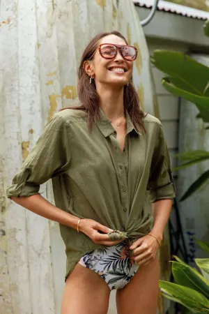 Sunseeker Folklore Resort Slouch Shirt Khaki