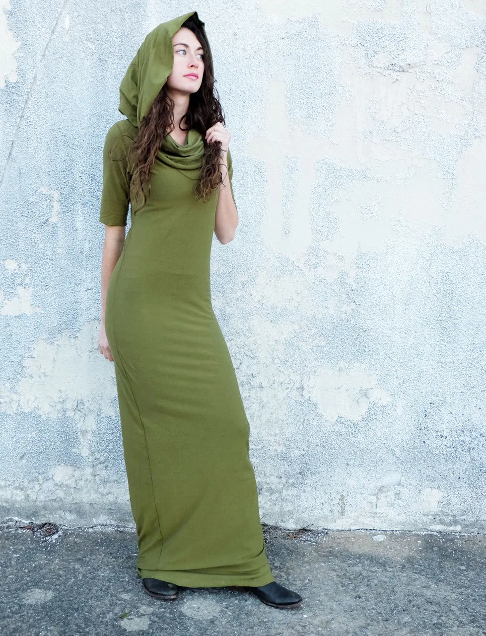 Super Cowl Pencil Long Dress