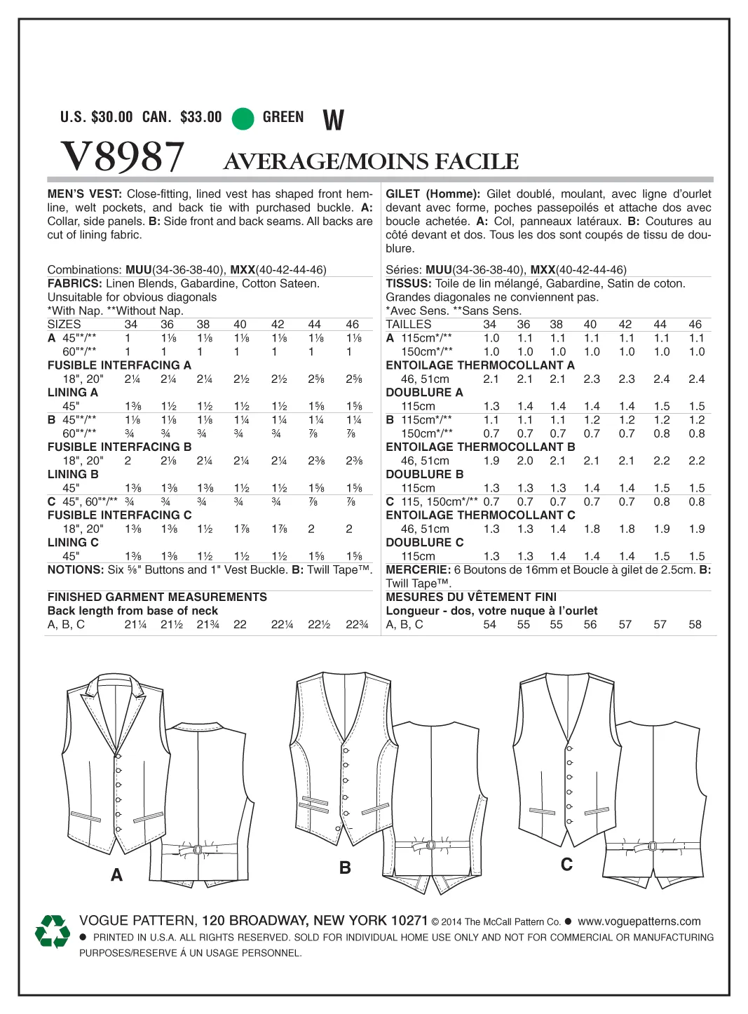 V8987 Men's Vest - Mens