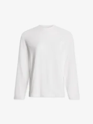 Varley Leah Long Sleeve Boyfriend Tee - White