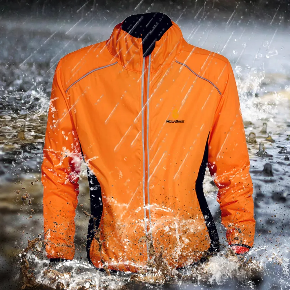 WOLFBIKE Cycling Jacket Winter Men Windbreaker Water Repellent Reflective MTB Bike Long Sleeve Windshield Coat Bicycle Clothing