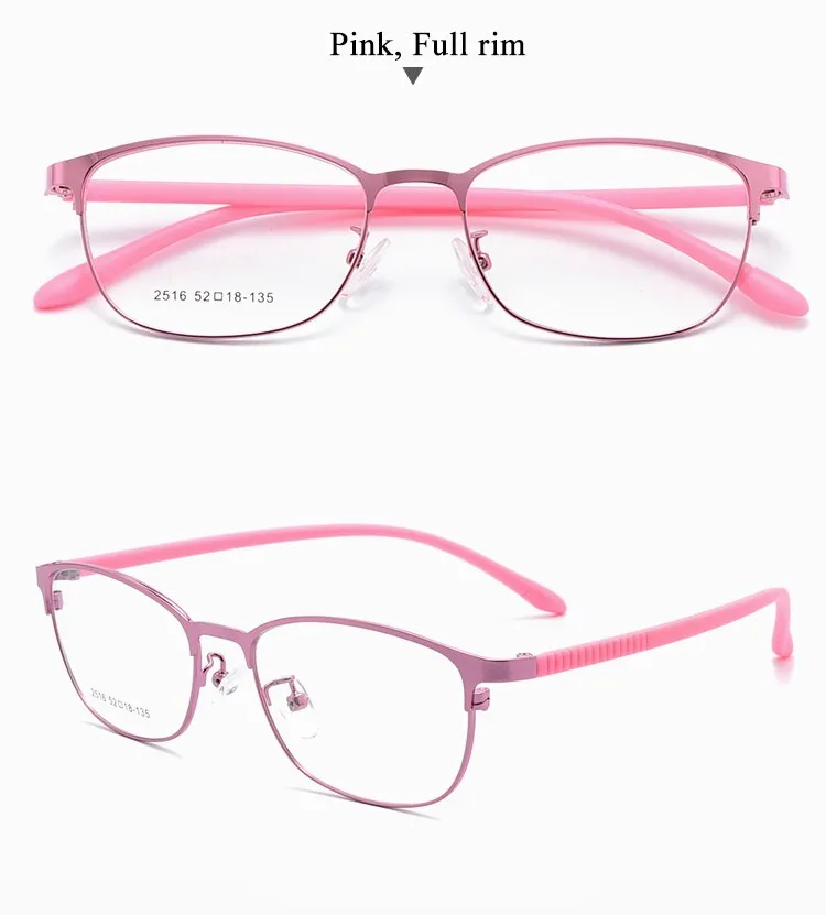 Women's Oval Optional Full/Semi Rim Titanium Alloy Eyeglasses My2515 2516