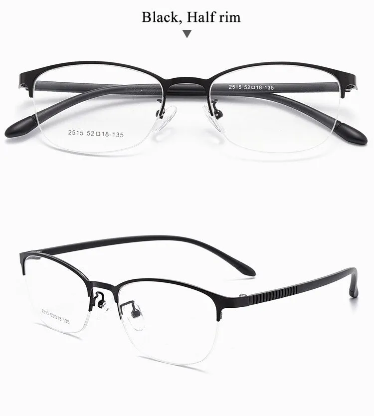 Women's Oval Optional Full/Semi Rim Titanium Alloy Eyeglasses My2515 2516