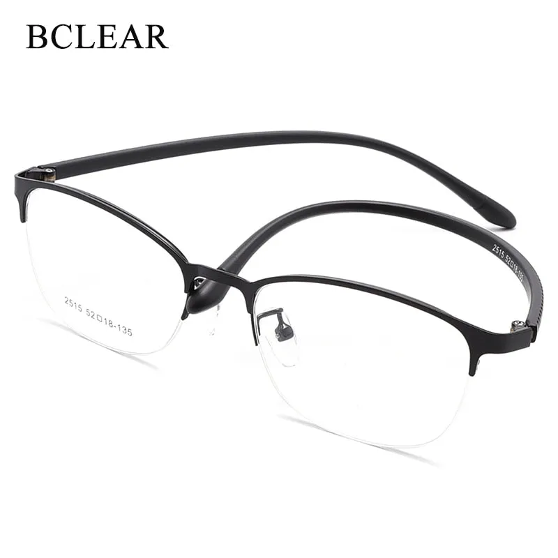 Women's Oval Optional Full/Semi Rim Titanium Alloy Eyeglasses My2515 2516