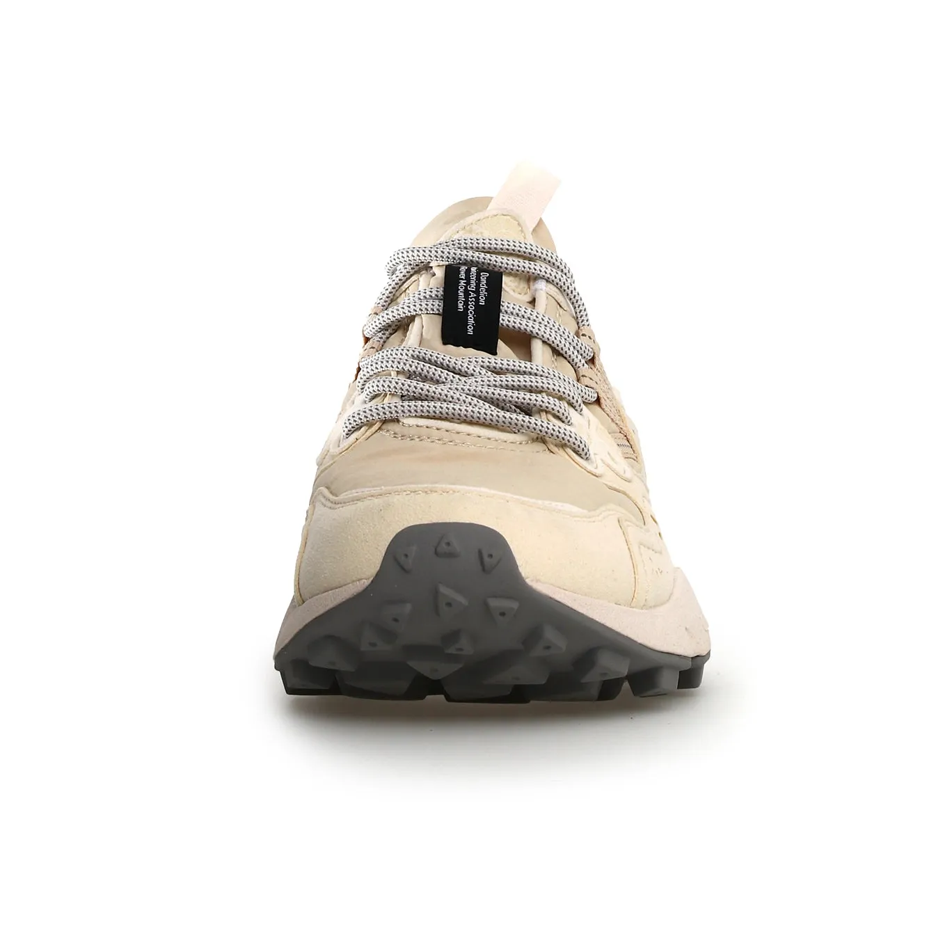 Yamano 3 Man Kaiso Eco Suede/Eco Nylon Trainer - Light Beige